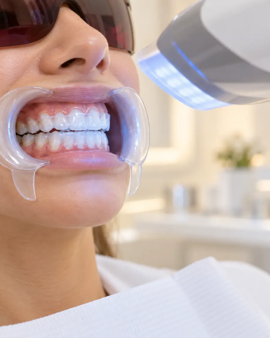 Ilustração de branqueamento dentário